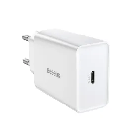 Baseus Speed Mini Quick Charger, USB-C, PD, 3A, 20W (white)